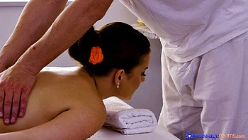 Czech 18 year old's irst massage