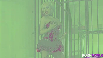 Cosplay Gets Kinky - Blonde Fingers Herself Behind Bars
