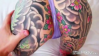 Inked Teen 18+ Freak With Fabulous Ass Gets Pounded In Pov