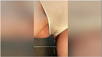 I Piss In My Panties, Take Them Off And Start Peeing With A Strong Stream
