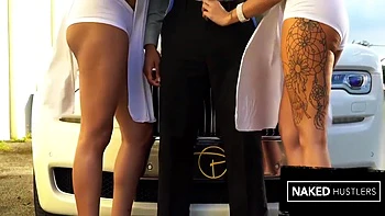 2 Sexy Black Chicks From The Midwest Sucking On A Black Dick - Roxanne Shortee, Mia Mi And Angel Marie