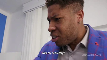 Horny Secretary, Nuria Millan, 4on1, Mixed Boys, Anal Fisting