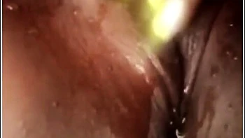 Horny Ebony Plays With Pussy & Squirts Durung Quarantine Stay At Home Order