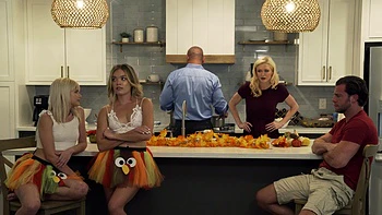 Two cute girls share a big cock in an intense threesome with Seth Gamble