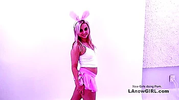 Teen 18+ Bunny In Pink Gets Banged & Rims At Audition