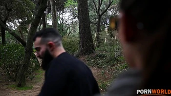 Graceful Latin Lady Julia Roca Works Her Hairy Twat for Random Guy in Park GP1744