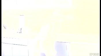 Alluring Blond Hair Girl In The Kitchen Solo