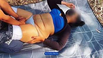 Intense Outdoor Foreplay: Sensual Pussy Licking & Massage For This Horny Desi Housewife