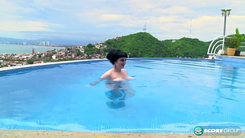 She Wore an Itsy-Bitsy, Teeny-Weeny, Purple Polka Dot Bikini - Jenna Valentine - Scoreland