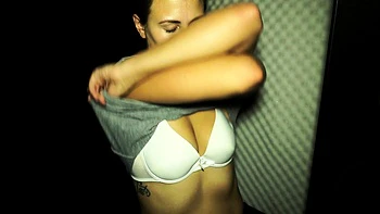 Real blonde amateur giving a POV blowjob