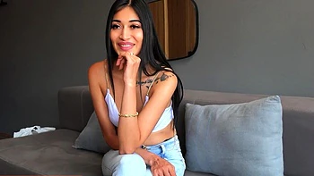 Skinny 18yo Latina Lingerie Model Rammed