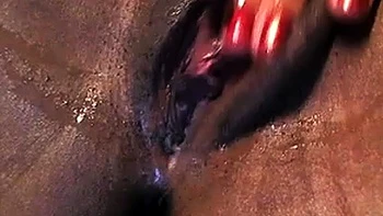 Ebony Solo Play with Sex Toy