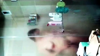 Spying on Sensual stepmom in shower