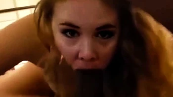 Big cock EXGF interracial busty geek coed blowjob