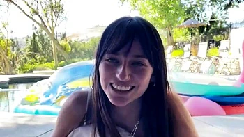 A group of real party amateur teens riding cock outdoor