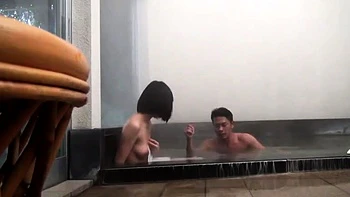 A hot and real amateur asian is giving blowjob to lucky dude