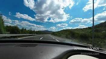 408 Km Drive Trip Of Pee Squirt And Golden Shower