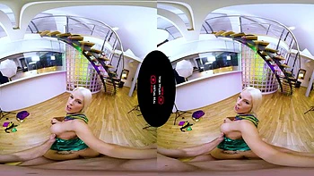 VR Sex with Blonde Babe: Blowjob, Doggystyle  Virtual Reality Porn
