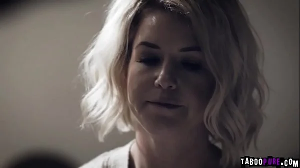 Stepmom Kit Mercer giving her stepson some relief using her milfy mouth