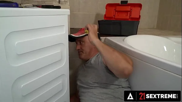 21 SEXTREME - Lily Ray Convinces Her Old Man Plumber To Pipe Her Instead!
