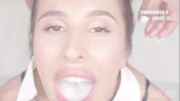 PremiumBukkake - Alyssa Bounty swallows 77 huge mouthful cumshots