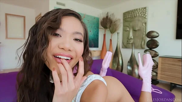 JulesJordan.com - Oiled Minx Vina Sky Takes Two Cocks In Her Tiny Ass