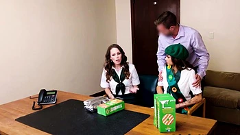 Milf and teen scouts milking head teacher hard dick