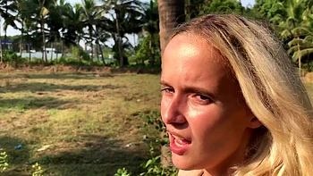 Blondie sucks a big lollipop and fucks with her boyfriend