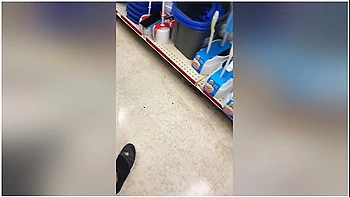 Wife In Transparent Spandex With Visible Peach Panties