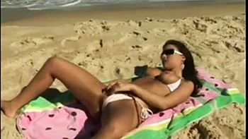 Mnica Mattos and Don Picone on the Beach: Blowjob, Doggy  Cowgirl Porn