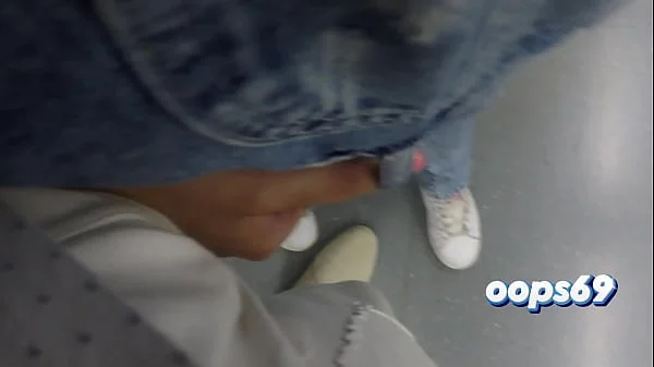 Stepsister Seduce a Stranger Unknown Guy on a Public Train!