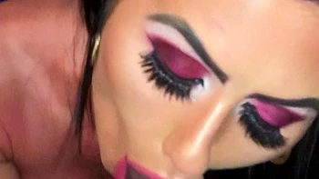 Big cock EXGF interracial busty geek coed blowjob