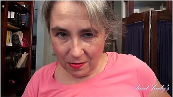 Aunt Judys - Judys - 50yo Full-bush Step- Grace Jacks You Off & Sucks Your Cock