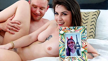 Good and intensive pound in the cowgirl pose with a hot brunette Chanel Camryn