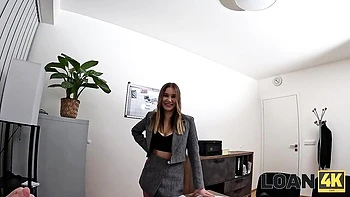Office anal fuck in the missionary pose with a hot gf Amalia Davis