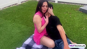 Awesome missionary pose pussy-licking with Alex White and Nina Dolci