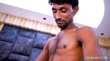 Skinny Indian man with a long fat penis fucked a curvy brunette