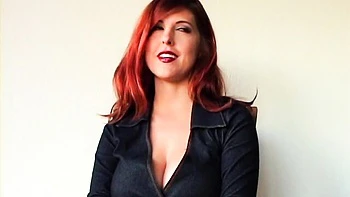 Good redhead with big boobs Sasha Monet fucks with a sex toy