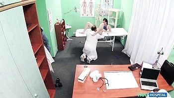 Fake doctor with a big penis impaled a big-boobed Nana Ainse