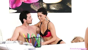 Gorgeous dick-riding session with a hot brunette Alexa Tomas