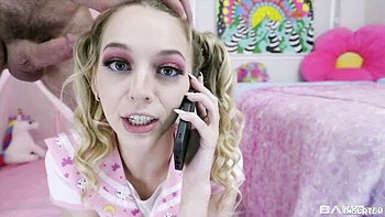 Blonde hottie Lily Larimar nicely impaled by massive sausage