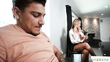 Silicone-boobed hottie Ainslee is enjoying this huge penis so much