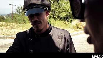 Awesome busty doll Richelle Ryan nailed by two huge sausages