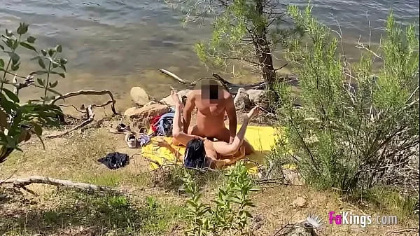 Hot nudist fun with Noa! She finds and fucks any guy that finds :-D