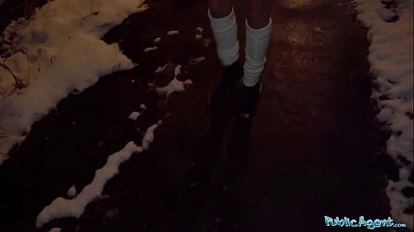 Public Agent Capri Lmonde is fucked hard over a washing machine by a huge cock