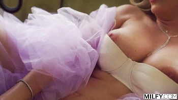 Black dude with a busty long-legged blonde Lexi Stone on the sofa