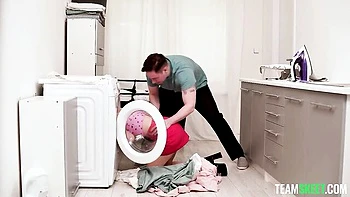 Awesome high-heeled model Lily Blossom jumps on a big boner