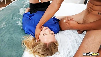 Gorgeous doggy style BBC anal sex with a whitey Stella Sedona