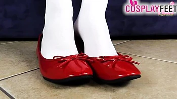 Cosplay Feet featuring mate's shoeplay sex