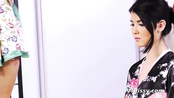 Libidinous Paula Shy and Lady Dee's golden showers action